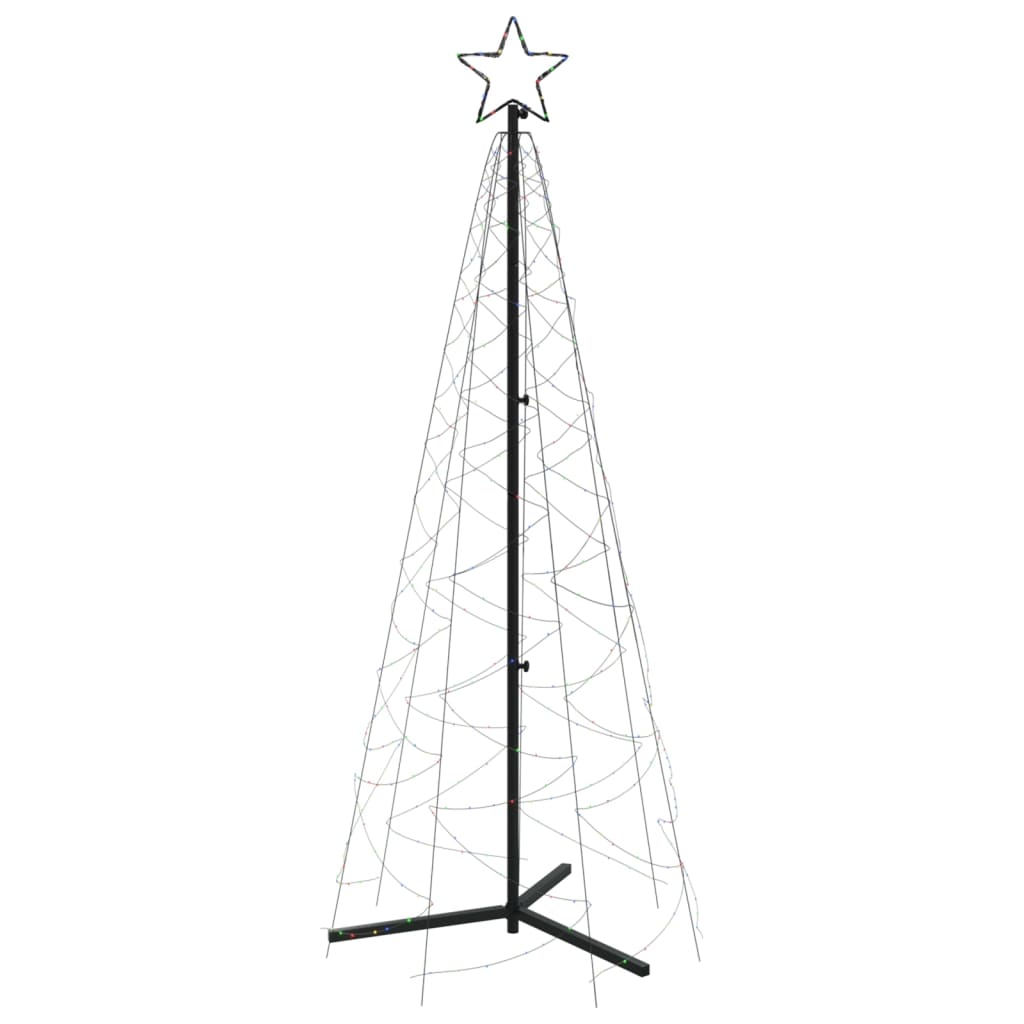 Albero di Natale a Cono Colorato 200 LED 70x180 cm 343504