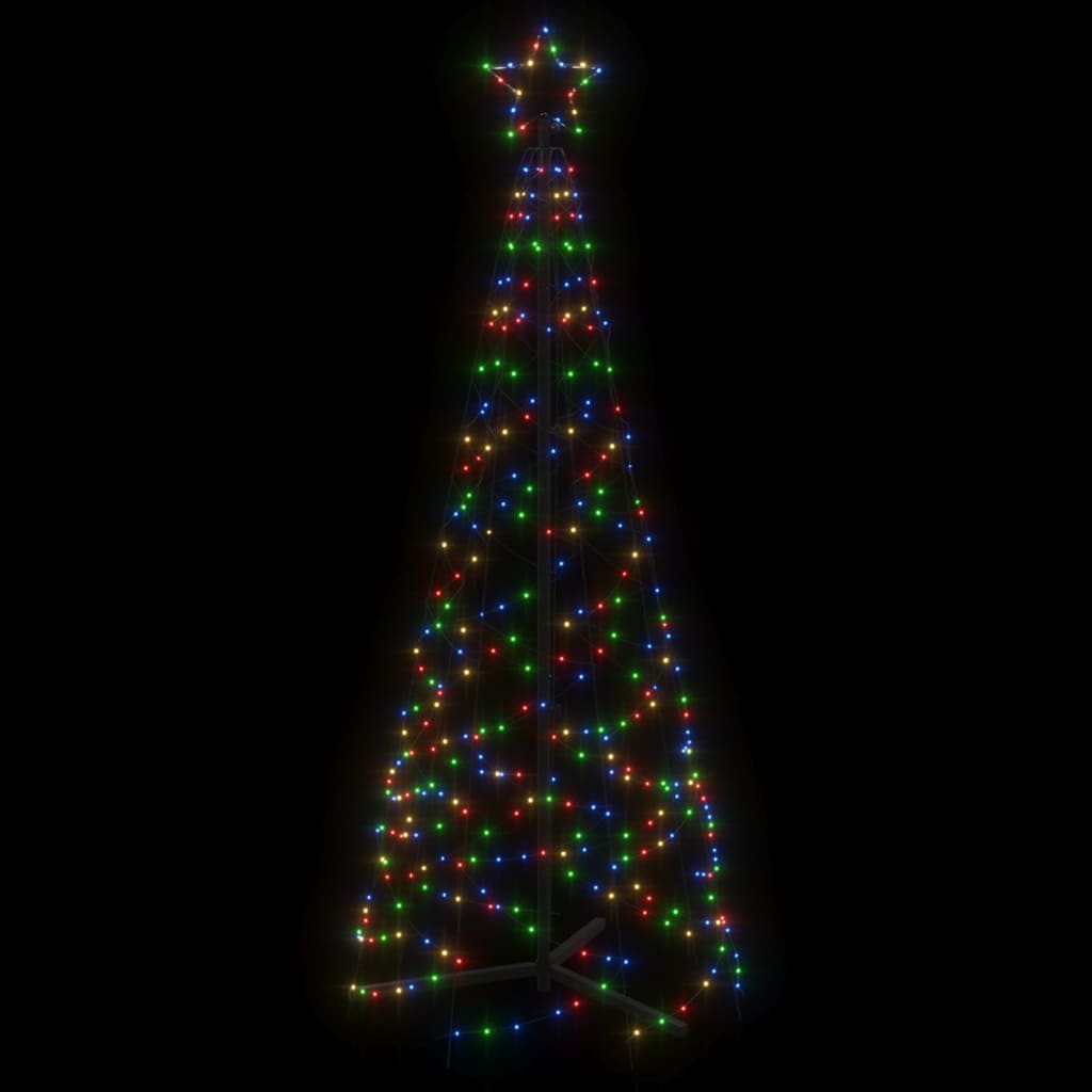 Albero di Natale a Cono Colorato 200 LED 70x180 cm 343504