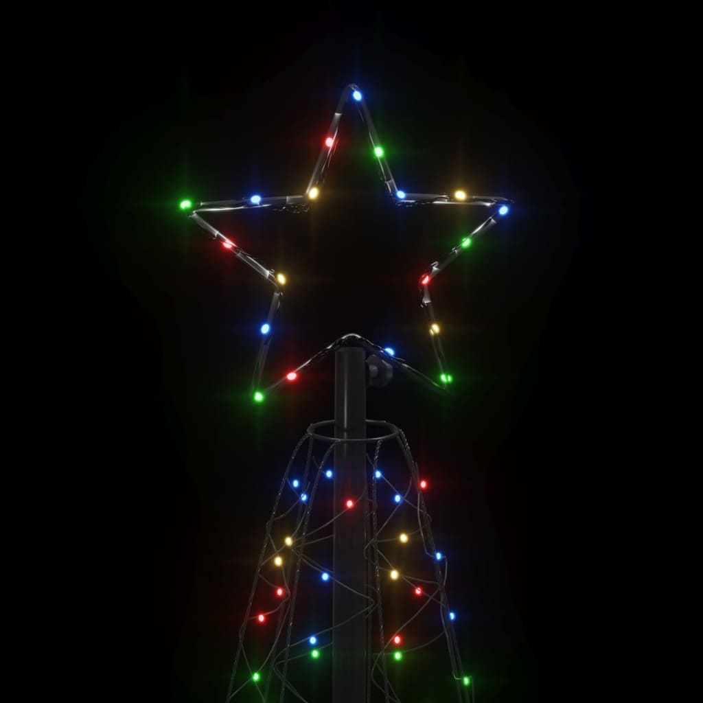 Albero di Natale a Cono Colorato 200 LED 70x180 cm 343504