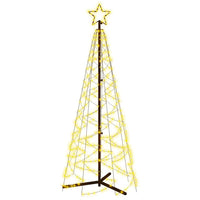 Albero di Natale a Cono Bianco Caldo 200 LED 70x180 cm 343505