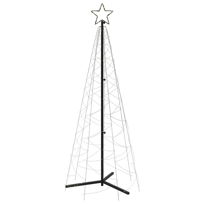 Albero di Natale a Cono Bianco Caldo 200 LED 70x180 cm 343505