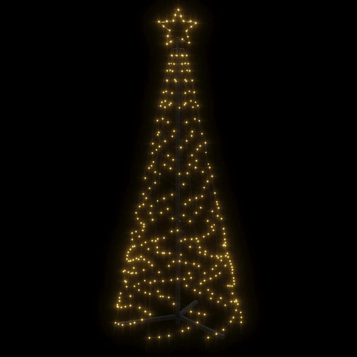 Albero di Natale a Cono Bianco Caldo 200 LED 70x180 cm 343505