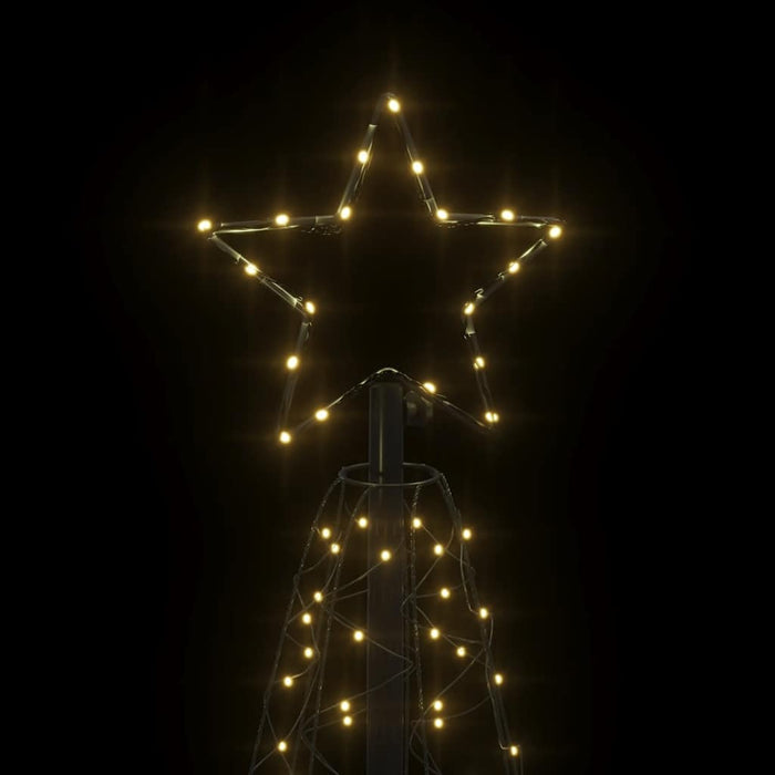 Albero di Natale a Cono Bianco Caldo 200 LED 70x180 cm 343505