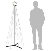 Albero di Natale a Cono Bianco Caldo 200 LED 70x180 cm 343505