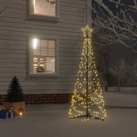 Albero di Natale a Cono Bianco Caldo 200 LED 70x180 cm 343505