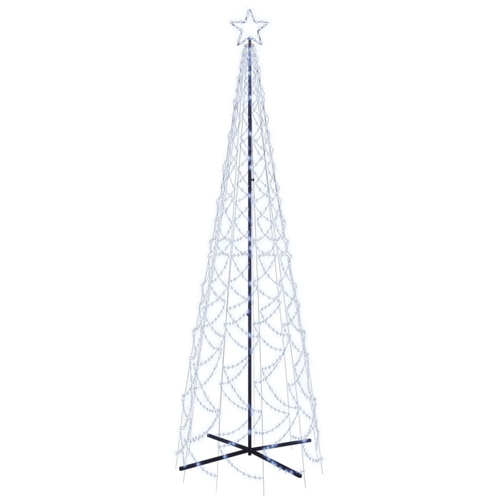 Albero di Natale a Cono Bianco Freddo 500 LED 100x300 cmcod mxl 71493