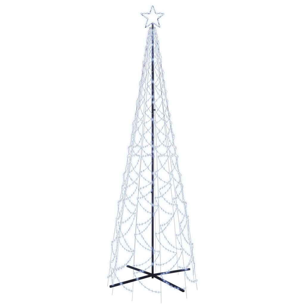 Albero di Natale a Cono Bianco Freddo 500 LED 100x300 cm 343506