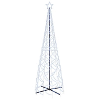 Albero di Natale a Cono Bianco Freddo 500 LED 100x300 cm 343506