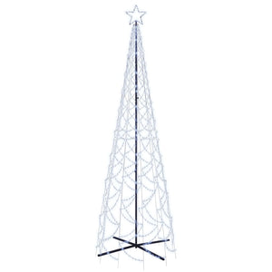 Albero di Natale a Cono Bianco Freddo 500 LED 100x300 cm 343506