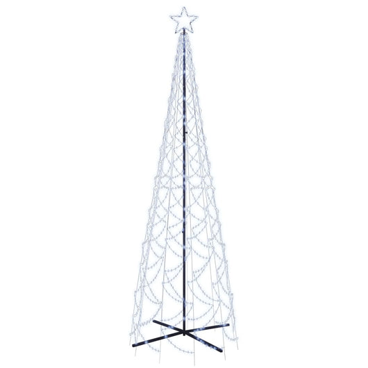 Albero di Natale a Cono Bianco Freddo 500 LED 100x300 cm 343506