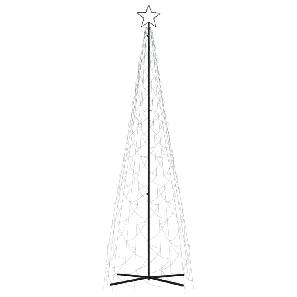 Albero di Natale a Cono Bianco Freddo 500 LED 100x300 cm 343506