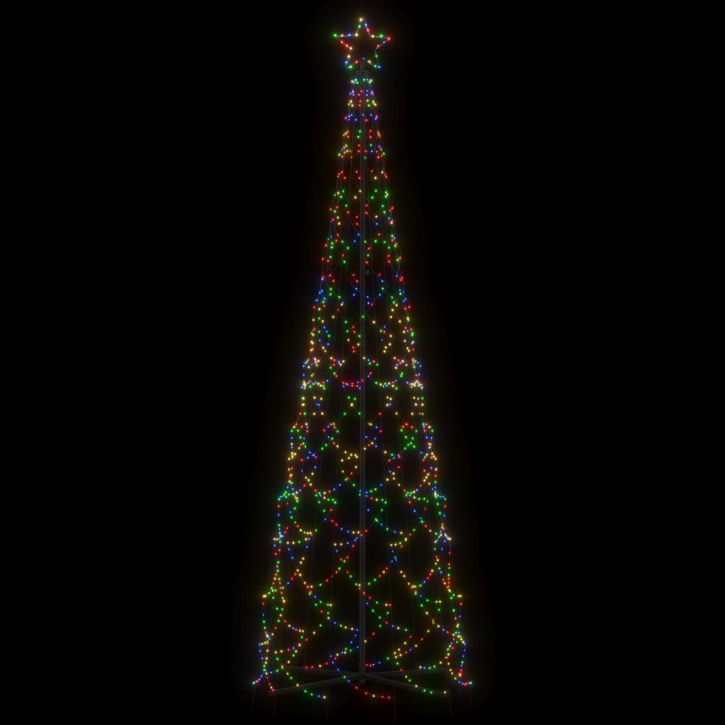 Albero di Natale a Cono Colorato 500 LED 100x300 cm 343508