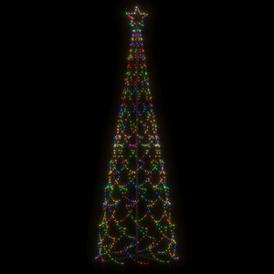 Albero di Natale a Cono Colorato 500 LED 100x300 cm 343508