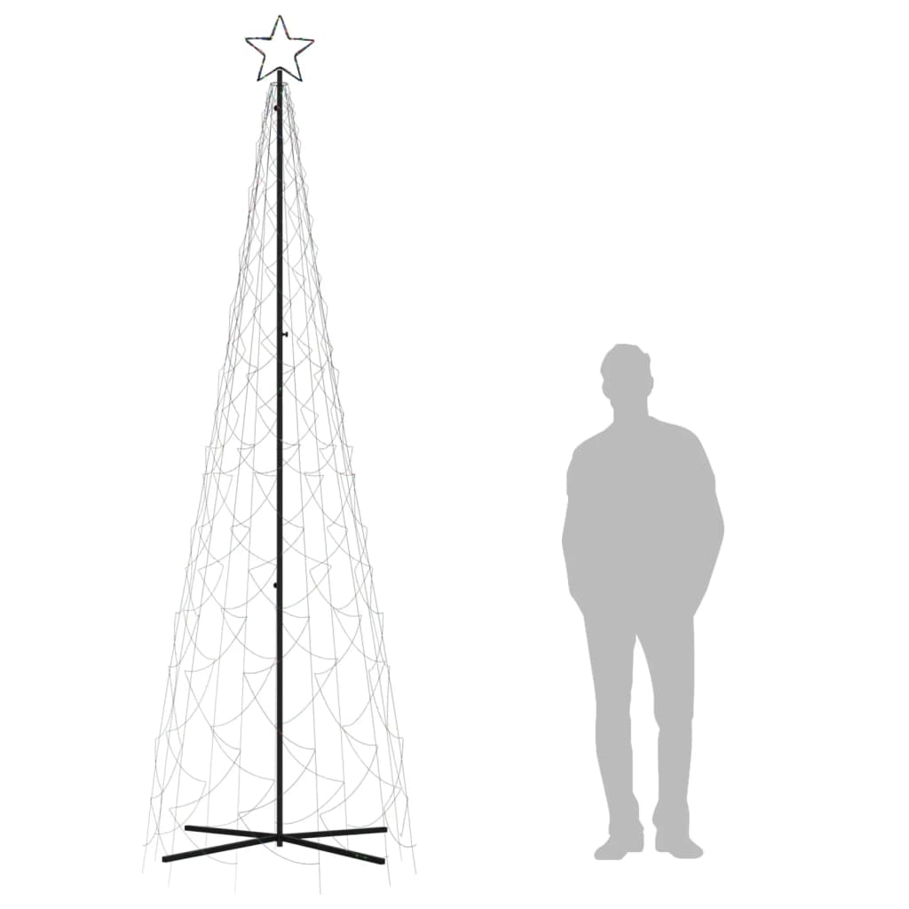 Albero di Natale a Cono Colorato 500 LED 100x300 cm 343508