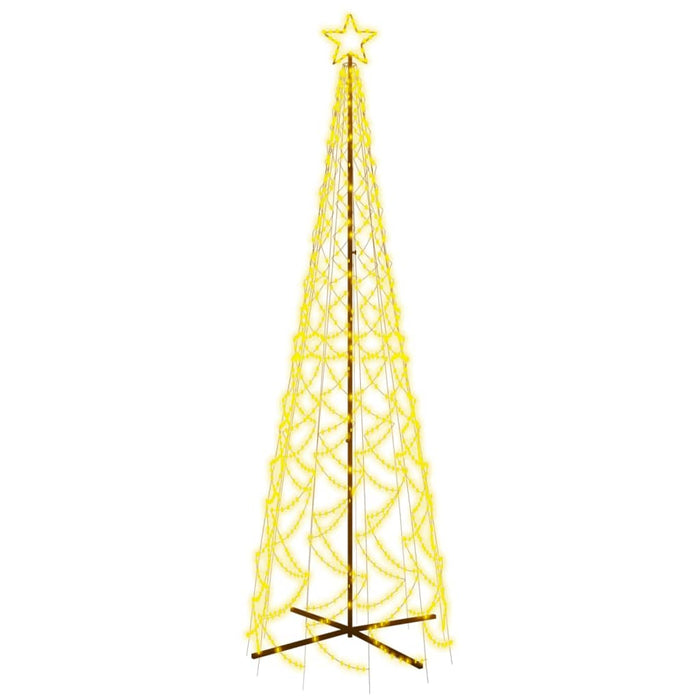 Albero di Natale a Cono Bianco Caldo 500 LED 100x300 cm 343509