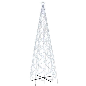 Albero di Natale a Cono Bianco Freddo 1400 LED 160x500 cmcod mxl 71491