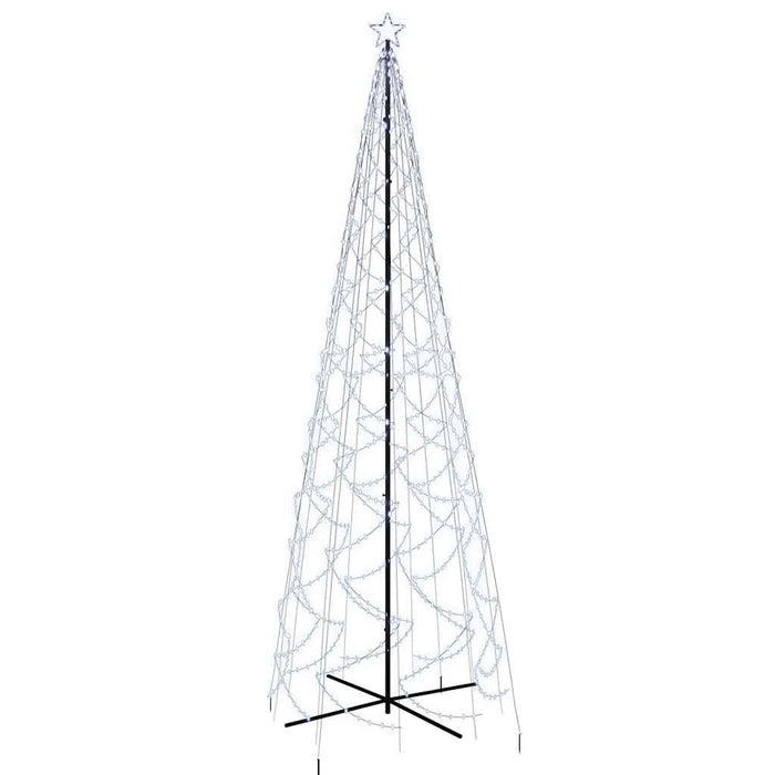 Albero di Natale a Cono Bianco Freddo 1400 LED 160x500 cmcod mxl 71491