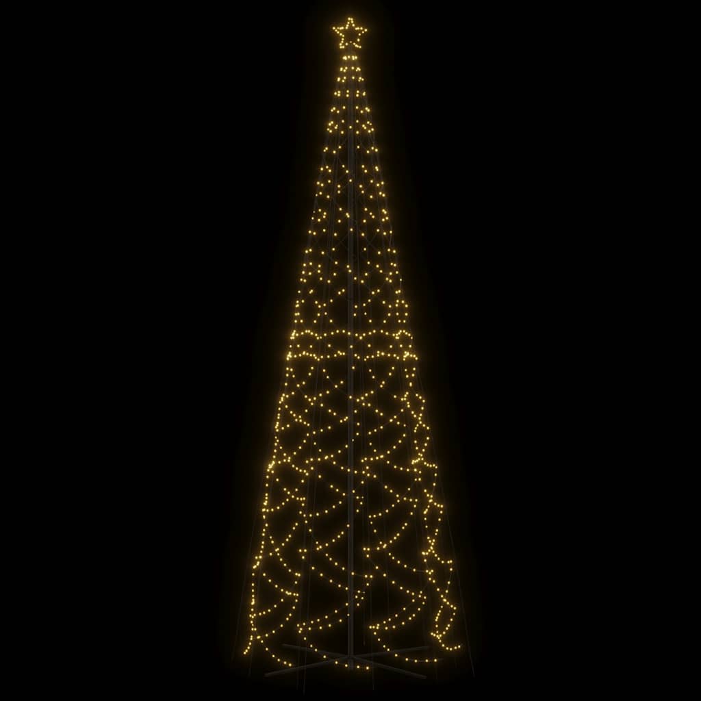 Albero di Natale a Cono Bianco Caldo 1400 LED 160x500 cm 343513