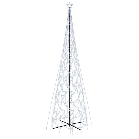 Albero di Natale a Cono Bianco Freddo 3000 LED 230x800 cmcod mxl 119460