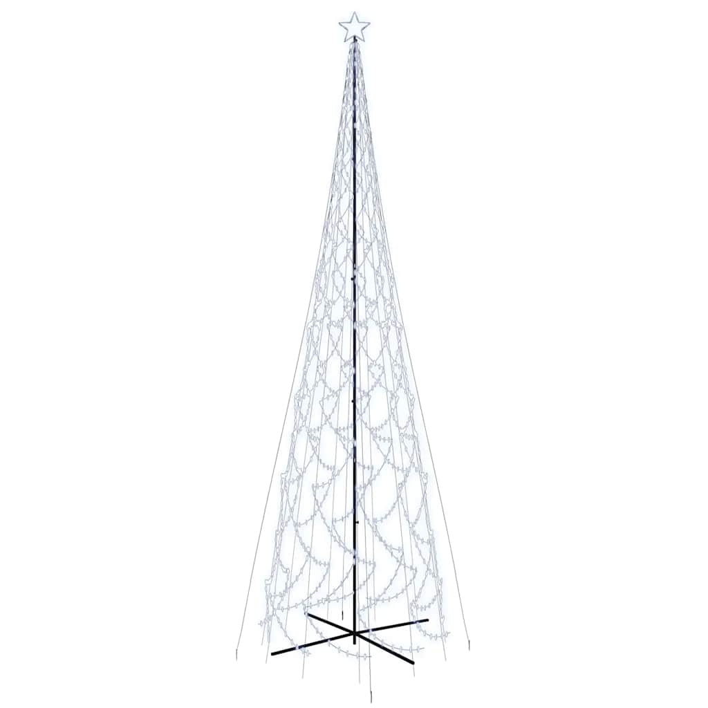 Albero di Natale a Cono Bianco Freddo 3000 LED 230x800 cm 343514