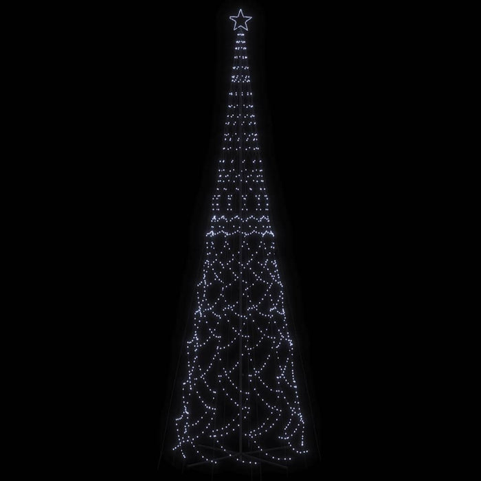 Albero di Natale a Cono Bianco Freddo 3000 LED 230x800 cm 343514