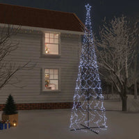 Albero di Natale a Cono Bianco Freddo 3000 LED 230x800 cm 343514