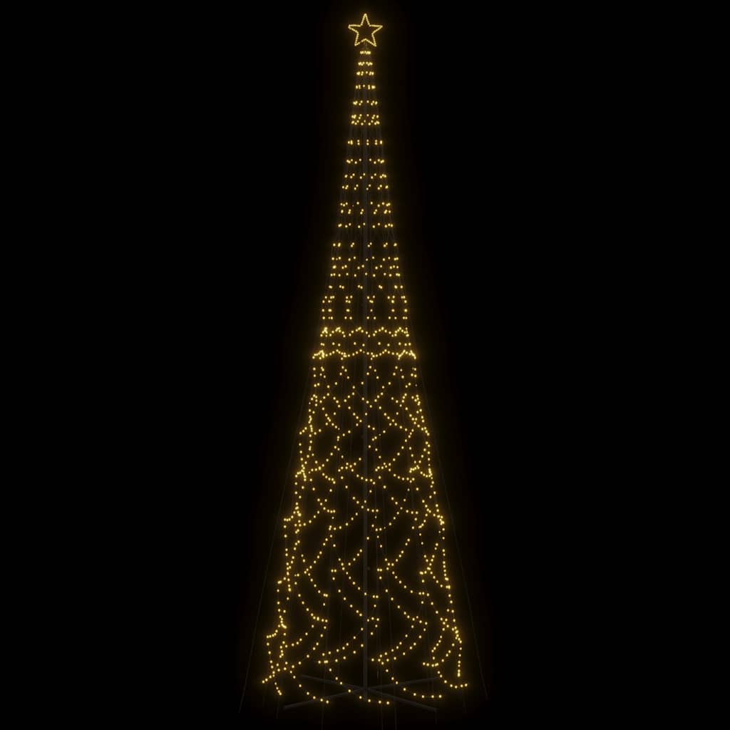 Albero di Natale a Cono Bianco Caldo 3000 LED 230x800 cm