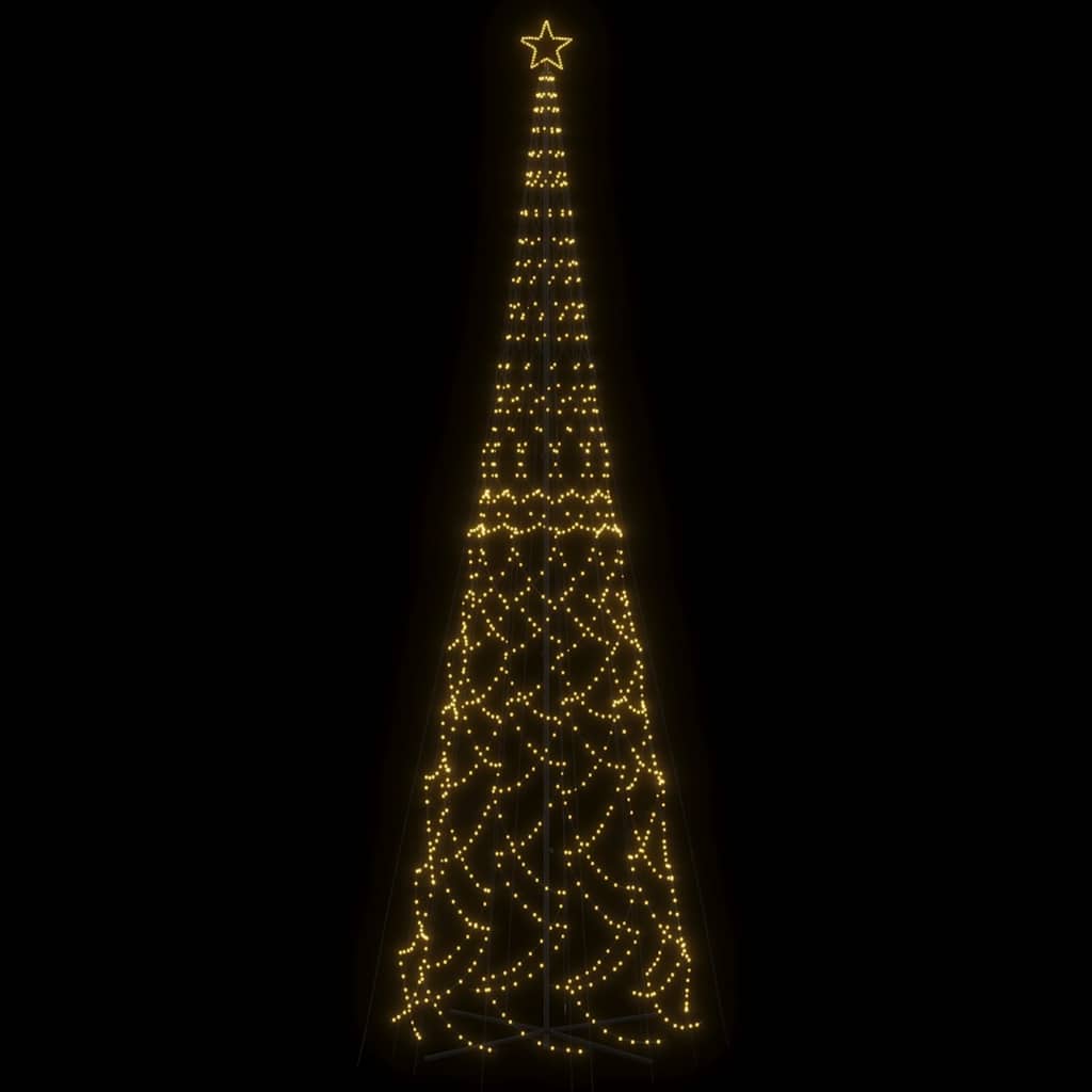 Albero di Natale a Cono Bianco Caldo 3000 LED 230x800 cm 343517