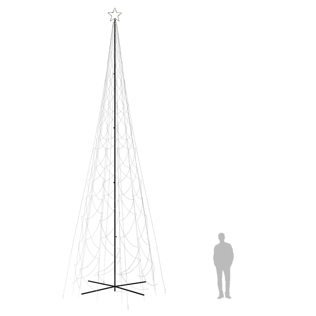 Albero di Natale a Cono Bianco Caldo 3000 LED 230x800 cm