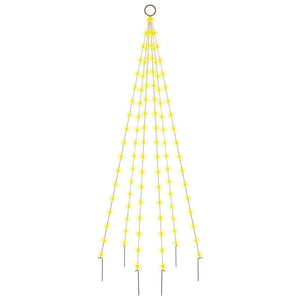 Albero di Natale Pennone Bianco Caldo 108 LED 180 cm