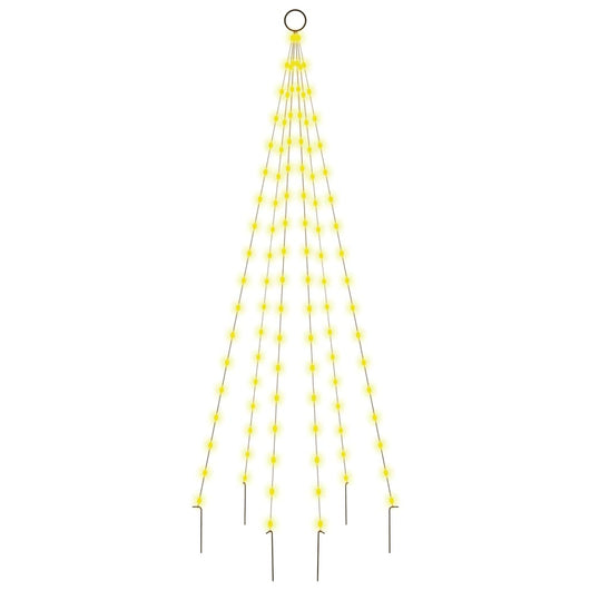 Albero di Natale Pennone Bianco Caldo 108 LED 180 cm