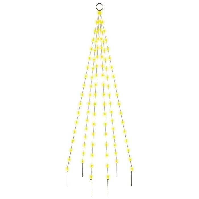 Albero di Natale Pennone Bianco Caldo 108 LED 180 cm 343518
