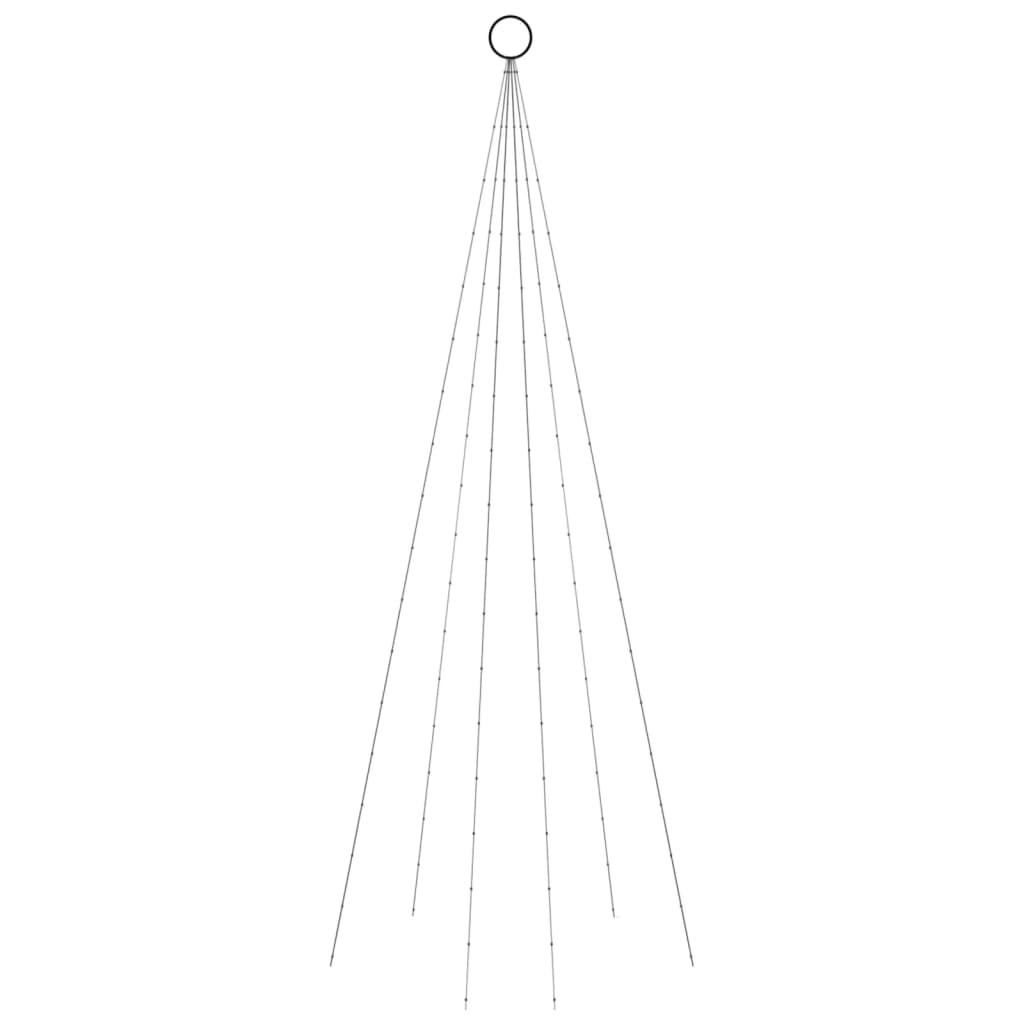 Albero di Natale Pennone Bianco Caldo 108 LED 180 cm 343518