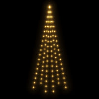 Albero di Natale Pennone Bianco Caldo 108 LED 180 cm 343518