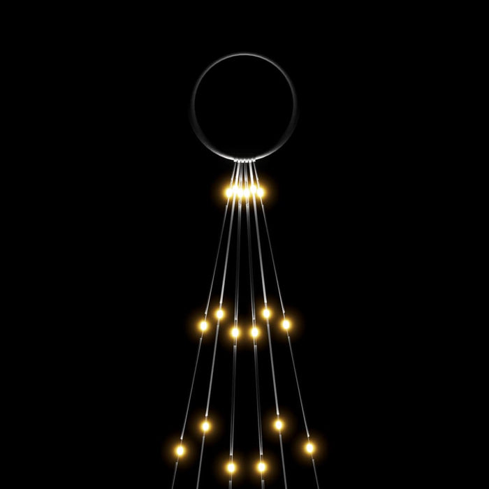 Albero di Natale Pennone Bianco Caldo 108 LED 180 cm 343518