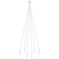 Albero di Natale Pennone Bianco Freddo 108 LED 180 cm