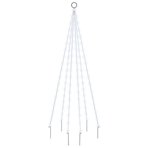 Albero di Natale Pennone Bianco Freddo 108 LED 180 cm 343519