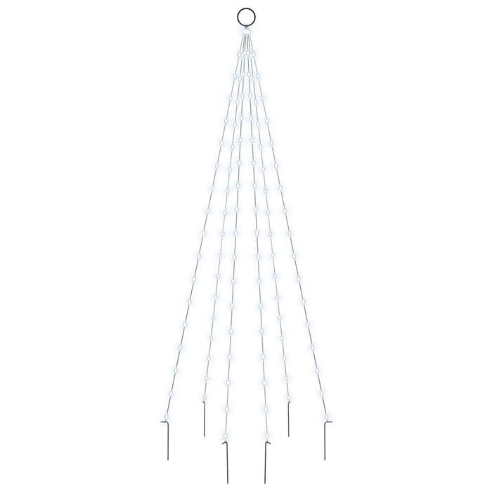 Albero di Natale Pennone Bianco Freddo 108 LED 180 cm 343519