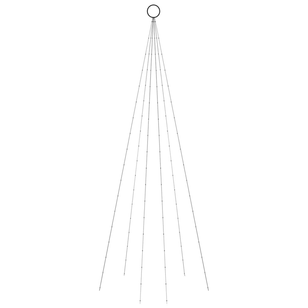Albero di Natale Pennone Bianco Freddo 108 LED 180 cm