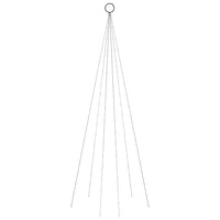 Albero di Natale Pennone Bianco Freddo 108 LED 180 cm