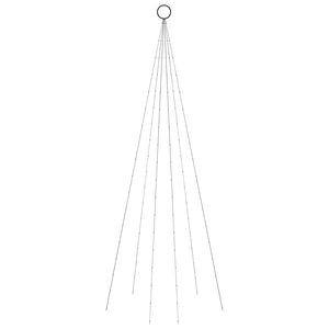 Albero di Natale Pennone Bianco Freddo 108 LED 180 cm