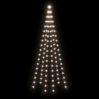 Albero di Natale Pennone Bianco Freddo 108 LED 180 cm 343519