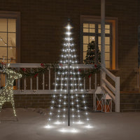 Albero di Natale Pennone Bianco Freddo 108 LED 180 cm 343519