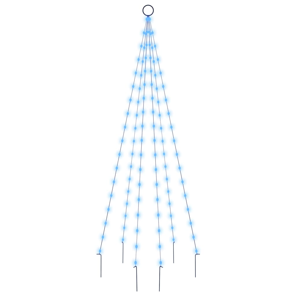 Albero di Natale Pennone Blu 108 LED 180 cm cod mxl 42879