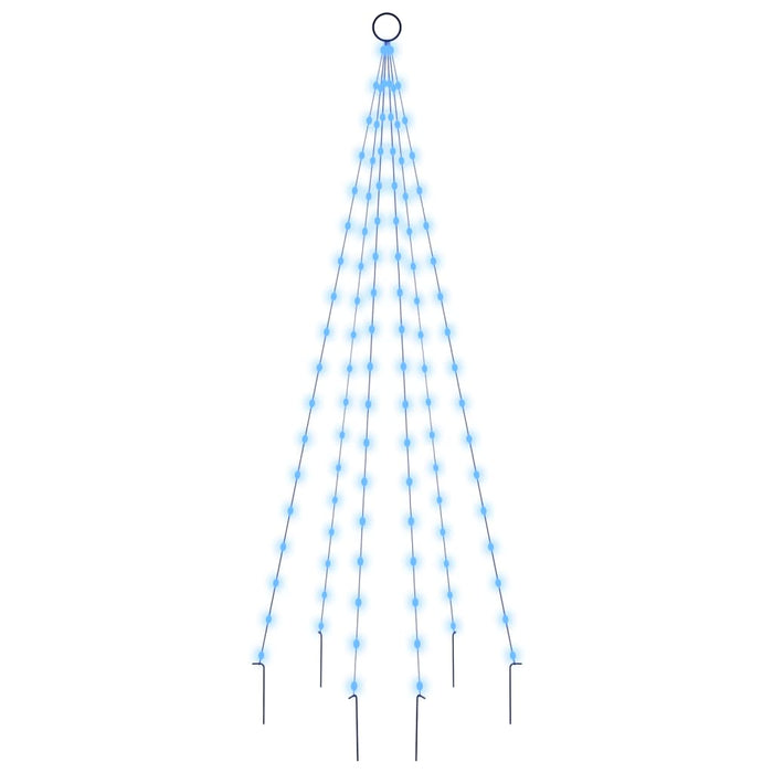 Albero di Natale Pennone Blu 108 LED 180 cm cod mxl 42879