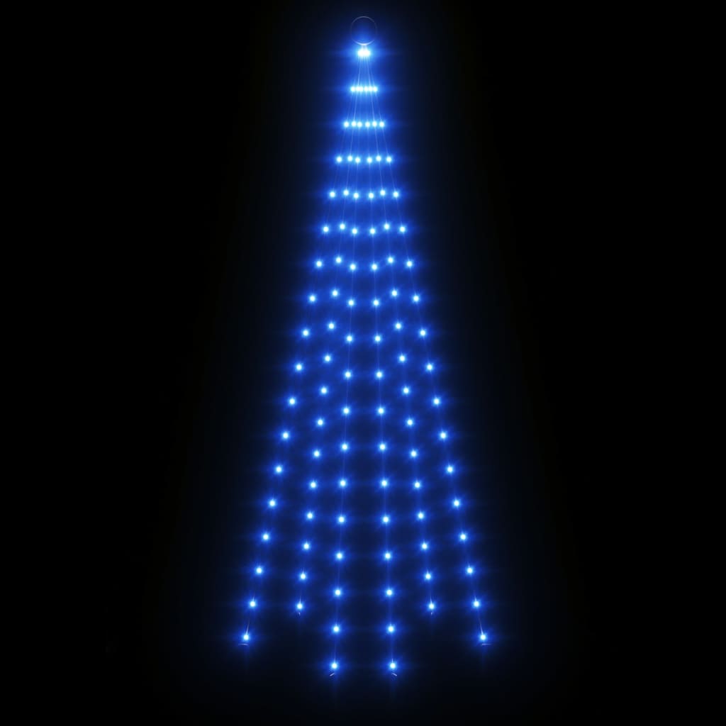 Albero di Natale Pennone Blu 108 LED 180 cm 343520