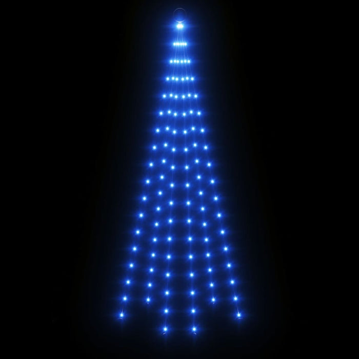 Albero di Natale Pennone Blu 108 LED 180 cm cod mxl 42879