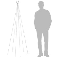 Albero di Natale Pennone Blu 108 LED 180 cm 343520