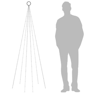 Albero di Natale Pennone Blu 108 LED 180 cm 343520