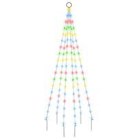Albero di Natale Pennone Colorato 108 LED 180 cm 343521